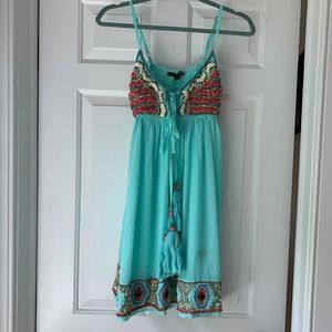 Boston Proper beaded light green dress